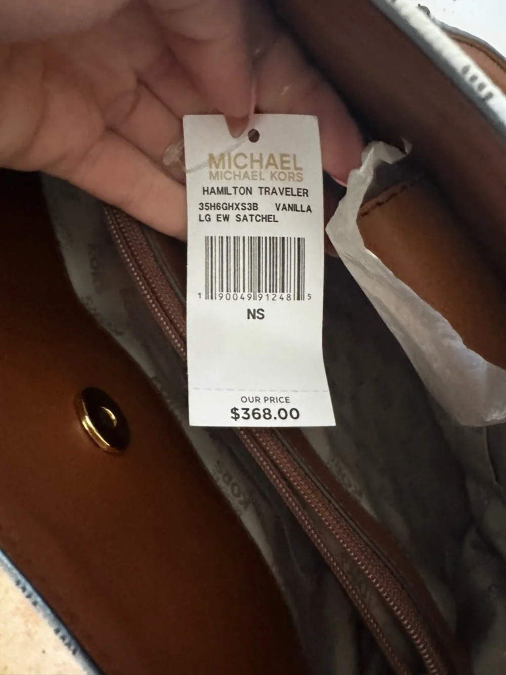 Michael Kors Hamilton PVC LG Signature Tote, Shoulder Bag $368 Vanilla #025  NWT